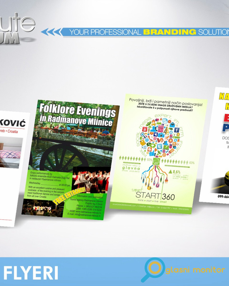 Letci, flyeri, brošure - Dizajn i tisak letaka