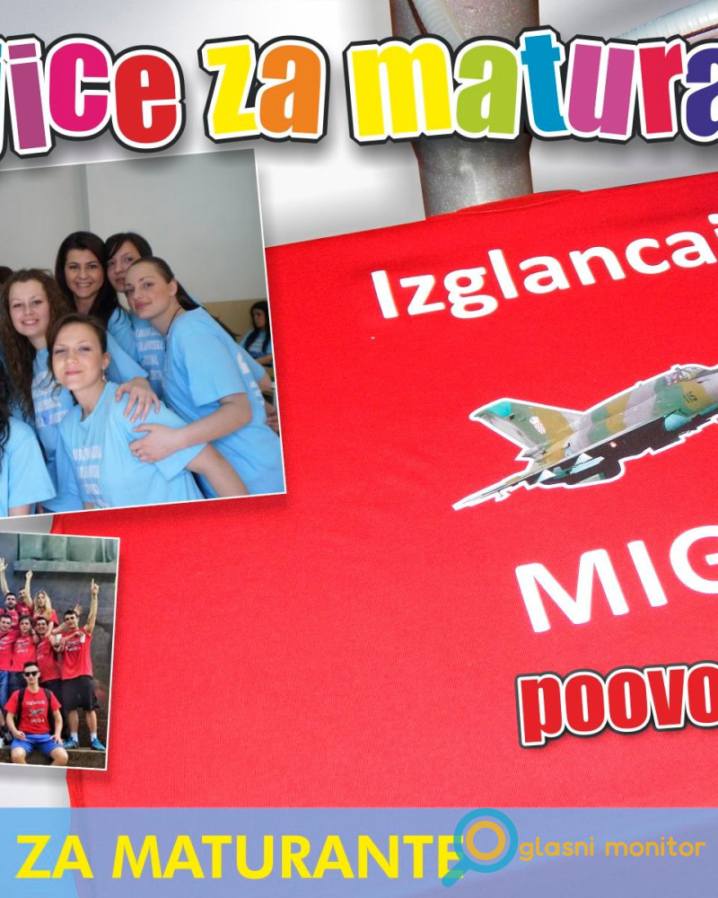 Tisak na majice za kraj školske godine ili za maturante