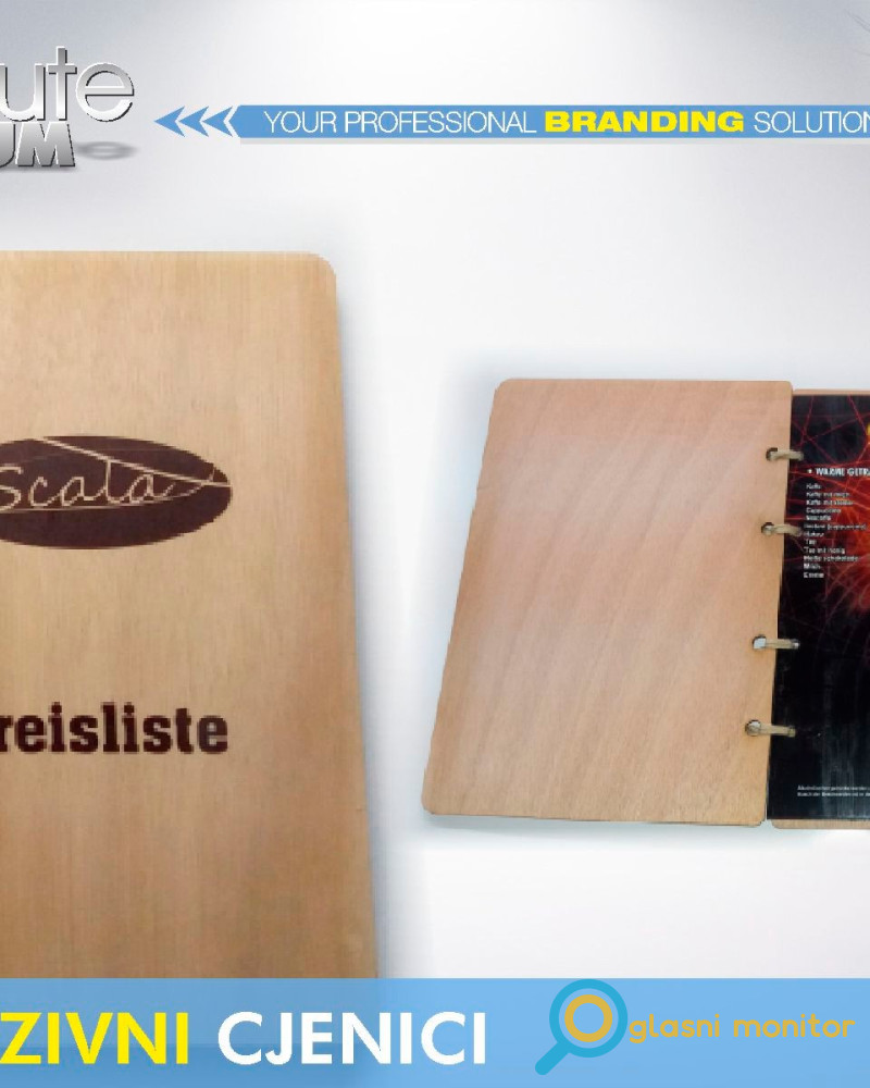 Cjenici i jelovnici, menu karte • Dizajn, tisak i izrada cjenika