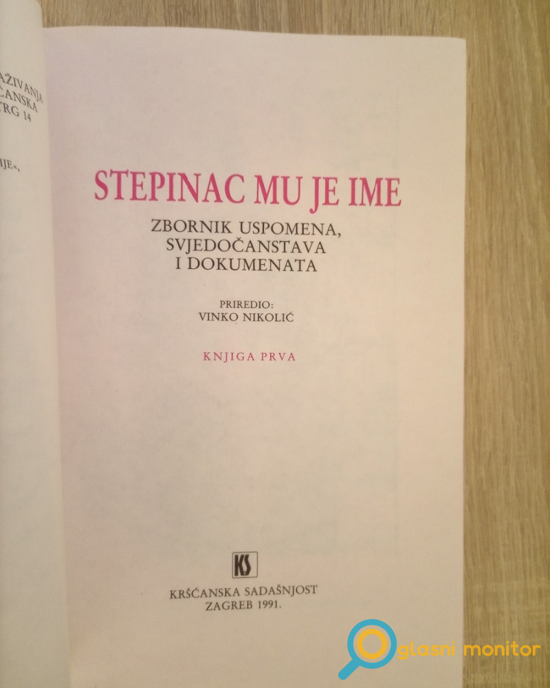 Stepinac mu je ime, knjiga prva